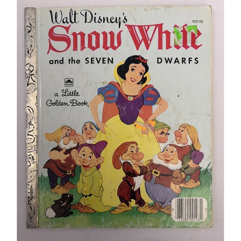 VTG Snow White And The Seven Dwarfs 1948 Printing Little Golden Book 103-58